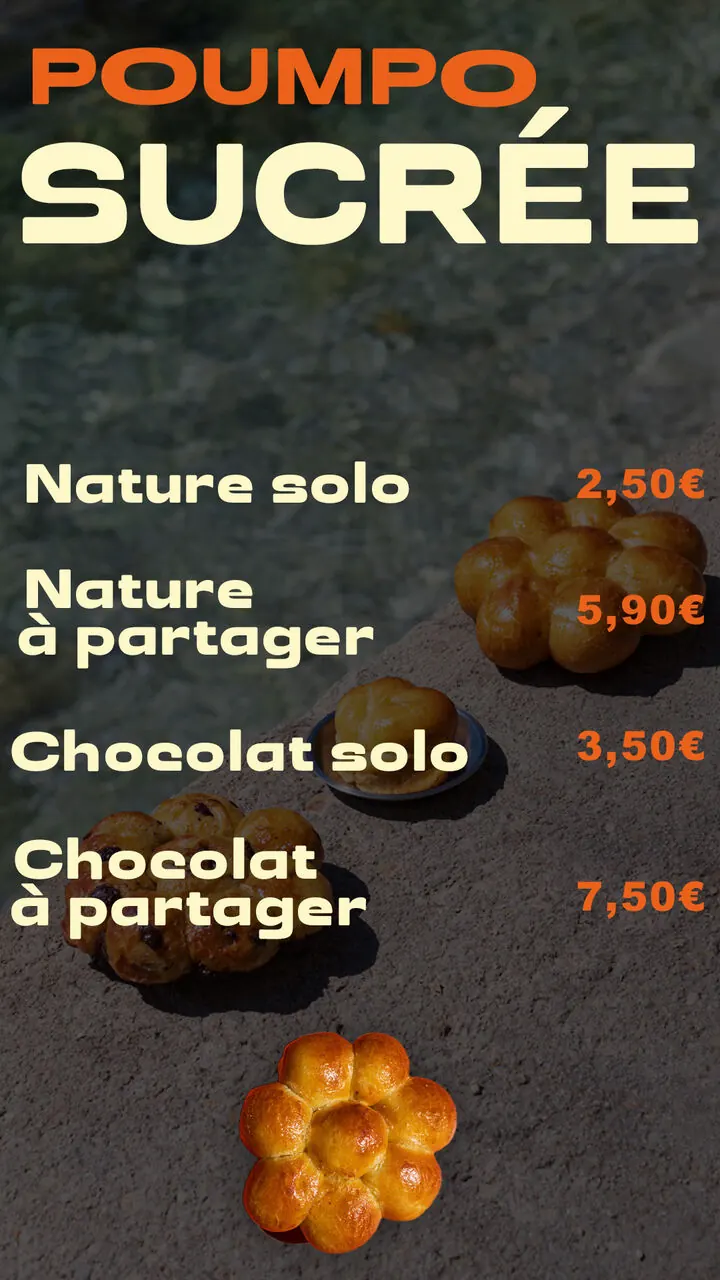 Menu Poumpo sucrée